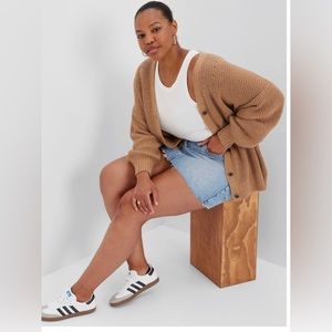 GAP Shaker-Stitch Boyfriend Cardigan Size Large